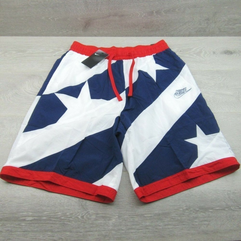 Nike Sportswear Throwback Nylon Basketball Shorts Size Large Mens NEW - Picture 2 of 11